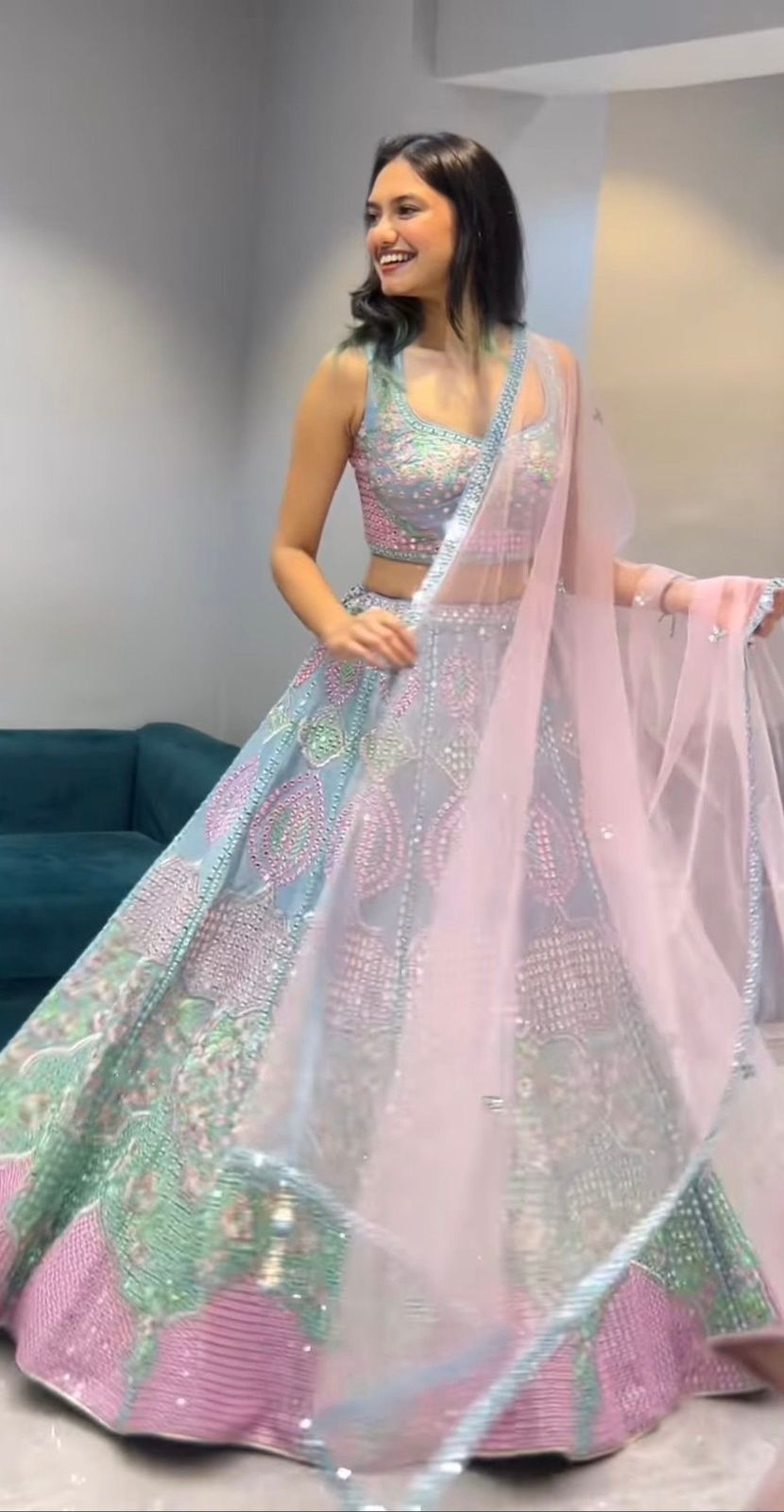 Indian Dress Lehenga Choli Sets for Women Girl Tops Skirt Shawl India Dance  Stage Performance Pakistan